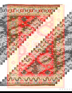 Fine Hand knotted Kazak Rug 4'11'' X 7': Fine Hand knotted Kazak Rug 4'11'' X 7' - New, Kazak, Hand-Knotted, Lamb's Wool, 300 -D14137- 862.This item is part of our fine auction collection which includes many fine home accessories including a