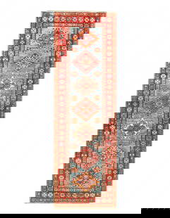Fine Hand Knotted Kazak runner 2' X 6'2'': Fine Hand Knotted Kazak runner 2' X 6'2'' - New, Kazak, Hand-Knotted, Lamb's Wool, 300 -D12507- 862.This item is part of our fine auction collection which includes many fine home accessories including