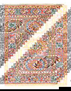 Fine Hand Knotted Kazak rug 2' X 3': Fine Hand Knotted Kazak rug 2' X 3' - New, Kazak, Hand-Knotted, Lamb's Wool, 300 -D12430- 862.This item is part of our fine auction collection which includes many fine home accessories including antiq