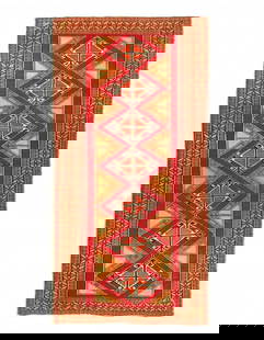 Antique Geometric Kazak Caucasian 4'9'' X 9'9'': Antique Geometric Kazak Caucasian 4'9'' X 9'9'' - 1920, Kazak, Hand-Knotted, Lamb's Wool, 300 -D11927- 862.This item is part of our fine auction collection which includes many fine home accessories in