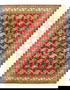 Fine Hand Knotted Kazak rug 9' X 12'1'': Fine Hand Knotted Kazak rug 9' X 12'1'' - New, Kazak, Hand-Knotted, Lamb's Wool, 300 -D12461- 862.This item is part of our fine auction collection which includes many fine home accessories including a