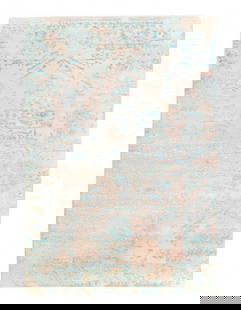 Fine Hand Knotted Modern Rug 6' X 8'11'': Fine Hand Knotted Modern Rug 6' X 8'11'' - New, Modern, Hand-Knotted, Wool & Bamboo Silk, 300 -D12493- 862.This item is part of our fine auction collection which includes many fine home accessories in