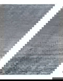 Gray Fine Hand Knotted Modern Rug 9' X 11'11'': Gray Fine Hand Knotted Modern Rug 9' X 11'11'' - New, Modern, Hand-Knotted, V. Silk, 300 -D09377- 862.This item is part of our fine auction collection which includes many fine home accessories includi