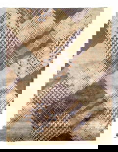 Fine hand Knotted Modern rug 8' X 10'4'': Fine hand Knotted Modern rug 8' X 10'4'' - New, Modern, Hand-Knotted, Lamb's Wool, 300 -D04901- 862.This item is part of our fine auction collection which includes many fine home accessories including