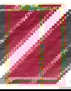 Fine Hand Knotted Vintage Tibetan rug 9'9'' X 13'1'': Fine Hand Knotted Vintage Tibetan rug 9'9'' X 13'1'' - Circa 1960, Modern, Hand-Knotted, Lamb's Wool, 300 -D12075- 862.This item is part of our fine auction collection which includes many fine home ac