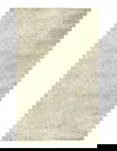 Light Green color Hand knotted Modern Rug 3' X 5': Light Green color Hand knotted Modern Rug 3' X 5' - New, Modern, Hand-Loomed, V. Silk, 300 -D09404- 862.This item is part of our fine auction collection which includes many fine home accessories inclu