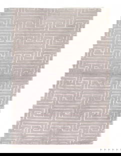 Fine Hand Knotted Modern Rug 4'X 6': Fine Hand Knotted Modern Rug 4'X 6' - NEW, Modern, Hand-Knotted, Lamb's Wool, 300 -D14662- 862.This item is part of our fine auction collection which includes many fine home accessories including anti