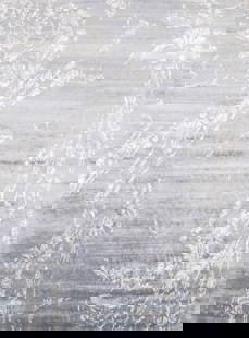 Gray Modern Rug 10'X 14': Gray Modern Rug 10'X 14' - New, Modern, Hand-Knotted, Bamboo Silk, 300 -D05656- 862.This item is part of our fine auction collection which includes many fine home accessories including antique rugs, v