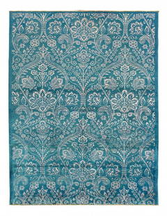 Fine Hand knotted Modern Rug size 5'9'' X 7'7'': Fine Hand knotted Modern Rug size 5'9'' X 7'7'' - New, Modern, Hand-Knotted, Wool & Silk, 300 -D14186- 862.This item is part of our fine auction collection which includes many fine home accessories in