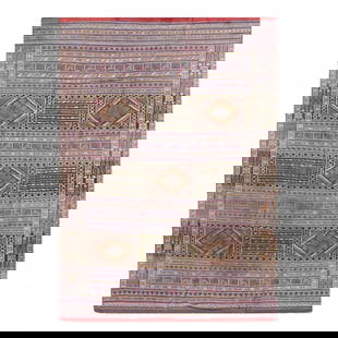Moroccon Sumak Weave 6'8"x 9'5": Moroccon Sumak Weave 6'8"x 9'5" - circa 1960, Moroccan, Hand-Knotted, Lamb's Wool, 300 -D10388- 862.This item is part of our fine auction collection which includes many fine home accessories including