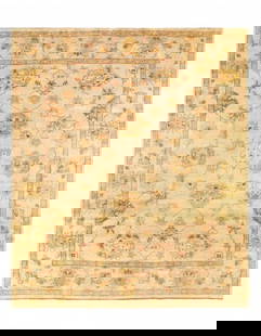 Ivory Fine Hand Knotted  Oushak Rug  12' X 14': Ivory Fine Hand Knotted Oushak Rug 12' X 14' - New, Oushak, Hand-Knotted, Lamb's Wool, 300 -33214- 862.This item is part of our fine auction collection which includes many fine home accessories includ