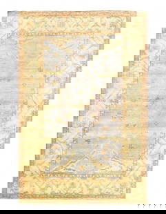Light Blue Fine hand knotted Oushak rug 6' X 8'11'': Light Blue Fine hand knotted Oushak rug 6' X 8'11'' - New, Oushak, Hand-Knotted, Lamb's Wool, 300 -D14364- 862.This item is part of our fine auction collection which includes many fine home accessorie