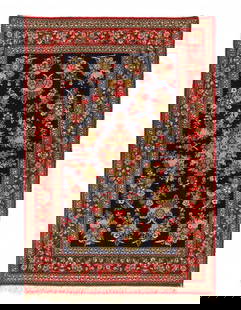 Persian Qum Rug - 3'6" x 5'2": Persian Qum Rug - 3'6" x 5'2" - New, Qum, Hand-Knotted, Lamb's Wool, 300 -D10832- 862.This item is part of our fine auction collection which includes many fine home accessories including antique rugs,