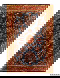 Navy Blue Persain Hand Knotted Sarouk Design 12' X 18': Navy Blue Persain Hand Knotted Sarouk Design 12' X 18' - New, Sarouk, Hand-Knotted, Lamb's Wool, 300 -24408- 862.This item is part of our fine auction collection which includes many fine home accessor