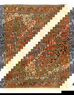 Rust Persian Antique Serapi 10' X 13': Rust Persian Antique Serapi 10' X 13' - CIRCA 1880, Serapi, Hand-Knotted, Lamb's Wool, 300 -D12541- 862.This item is part of our fine auction collection which includes many fine home accessories inclu