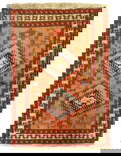 Vintage Persian Sumak - 4' x 6': Vintage Persian Sumak - 4' x 6' - Circa 1970, Sumak, Hand-Knotted, Lamb's Wool, 300 -D10900- 862.This item is part of our fine auction collection which includes many fine home accessories including an