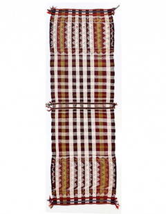 Fine Hand woven Flat Weave vintage Sumak 2'8"X 8'2": Fine Hand woven Flat Weave vintage Sumak 2'8"X 8'2" - CIRCA 1960, Sumak, Hand-Woven, Lamb's Wool, 300 -D14058- 862.This item is part of our fine auction collection which includes many fine home access