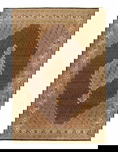 Fine Hand knotted Silk & wool Tabriz design 8' X 11'9'': Fine Hand knotted Silk & wool Tabriz design 8' X 11'9'' - New, Tabriz, Hand-Knotted, Wool & Silk, 300 -D14469- 862.This item is part of our fine auction collection which includes many fine home access
