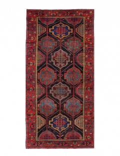 Persian Hand knotted Antique Bakhtiari rug 3'11'' X 8'5'': Persian Hand knotted Antique Bakhtiari rug 3'11'' X 8'5'' - circa 1950, Bakhtiari, Hand-Knotted, Lamb's Wool, 300 -D13674- 862.This item is part of our fine auction collection which includes many fine