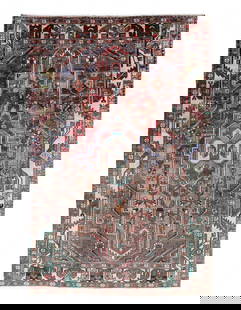 Persian Antique Bakhtiari rug 6'5'' X 10'3'': Persian Antique Bakhtiari rug 6'5'' X 10'3'' - Circa 1940, Bakhtiari, Hand-Knotted, Lamb's Wool, 300 -D14033- 862.This item is part of our fine auction collection which includes many fine home accesso