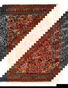 Fine Hand Knotted Persian vintage Balouchi rug 4'6'' X 6'11'': Fine Hand Knotted Persian vintage Balouchi rug 4'6'' X 6'11'' - 1970, Baluch, Hand-Knotted, Lamb's Wool, 300 -D12294- 862.This item is part of our fine auction collection which includes many fine home