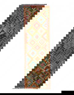 Pasargad Caucasian Tribal Style Flat Weave kilim 3' X 10': Pasargad Caucasian Tribal Style Flat Weave kilim 3' X 10' - New, Beshir, Hand-Woven, Lamb's Wool, 300 -d09881- 862.This item is part of our fine auction collection which includes many fine home access