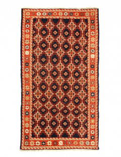 Turkish Caucasian Sumak rug 2'8"x 4'9': Turkish Caucasian Sumak rug 2'8"x 4'9' - CIRCA 1970, Sumak, Hand-Woven, Lamb's Wool, 300 -D14926- 862.This item is part of our fine auction collection which includes many fine home accessories includi