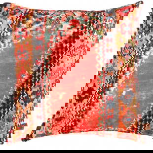 Pasargad velvet Throw Pillow 16'' X 16": Pasargad velvet Throw Pillow 16'' X 16" - New, Kazak, Handmade , Velvet Silk, 300 -IR 67- 862.This item is part of our fine auction collection which includes many fine home accessories including antiq