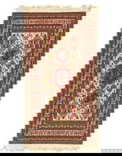 Fine Hand Knotted Persian vintage Ardabill Rug 3'4"X 6'9": Fine Hand Knotted Persian vintage Ardabill Rug 3'4"X 6'9" - CIRCA 1970, Ardabill, Hand-Knotted, Wool & Silk, 300 -D03356- 862.This item is part of our fine auction collection which includes many fine