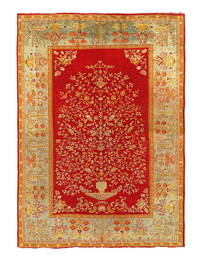 Rust Original Antique Turkish Oushak 12'9"X 17'7"