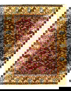 Red Indian Agra 8'3" X 10'8": Red Indian Agra 8'3" X 10'8" - New, Agra, Hand-Knotted, Lamb's Wool, 300 -D10017- 862.This item is part of our fine auction collection which includes many fine home accessories including antique rugs,
