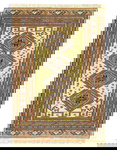Fine Hand Knotted Persian vintage Ardabill Rug 4'3'' X 6'1'': Fine Hand Knotted Persian vintage Ardabill Rug 4'3'' X 6'1'' - 2000, All Over, Hand-Knotted, Lamb's Wool, 300 -52200- 862.This item is part of our fine auction collection which includes many fine home
