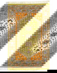 Fine Hand Knotted Persian vintage Ardabill Rug 4'1'' X 6'4'': Fine Hand Knotted Persian vintage Ardabill Rug 4'1'' X 6'4'' - 2000, All Over, Hand-Knotted, Lamb's Wool, 300 -52204- 862.This item is part of our fine auction collection which includes many fine home