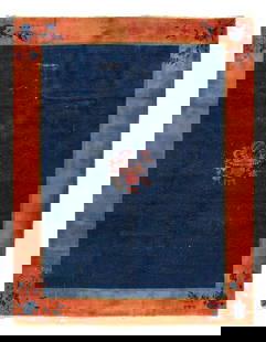 Navy Blue Antique Chinese Art Deco 8'11'' X 11'6'': Navy Blue Antique Chinese Art Deco 8'11'' X 11'6'' - Early 20th Century, Art Deco, Hand-Knotted, Lamb's Wool, 300 -D11680- 862.This item is part of our fine auction collection which includes many fine