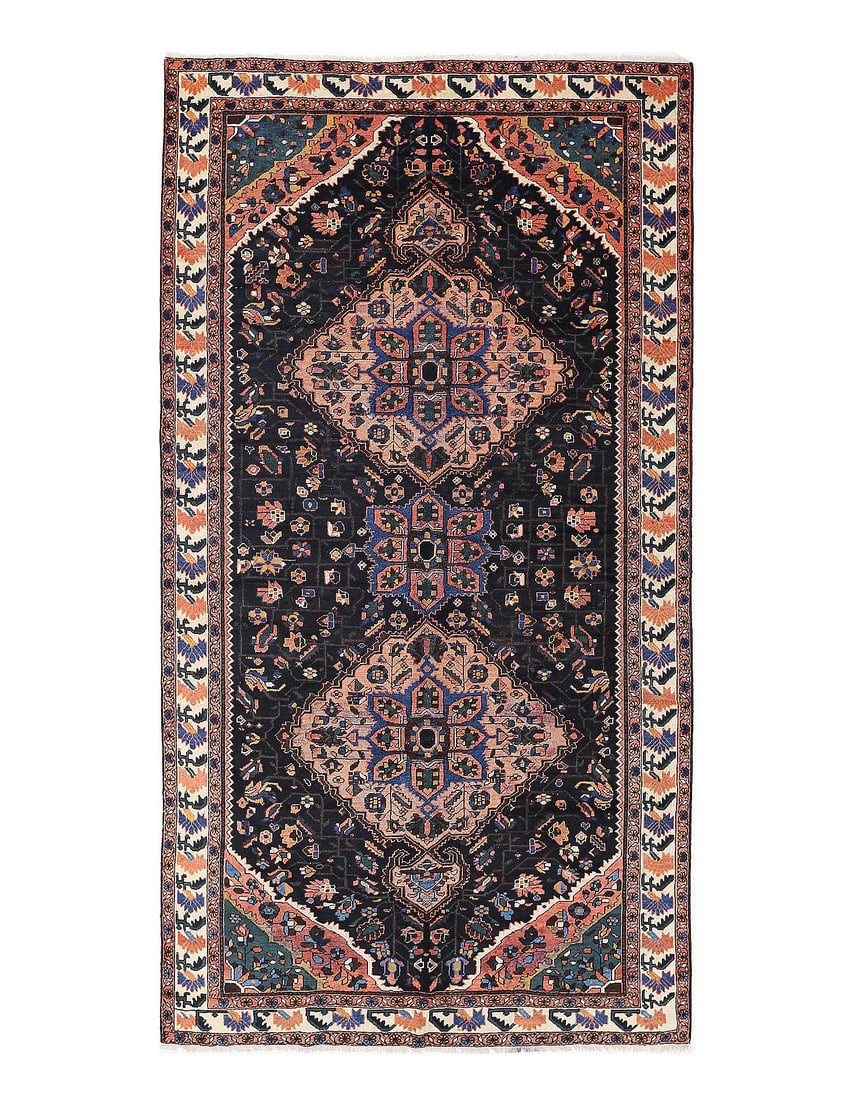 Persian Antique Bakhtiari Gallery size 5'9'' X 11': Persian Antique Bakhtiari Gallery size 5'9'' X 11' - 1940, Bakhtiari, Hand-Knotted, Lamb's Wool, 300 -D13352- 862.This item is part of our fine auction collection which includes many fine home accesso
