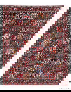 Fine Hand knotted Persian Bakhtiari rug 10'4"X12'9": Fine Hand knotted Persian Bakhtiari rug 10'4"X12'9" - NEW, Bakhtiari, Handmade, Lamb's Wool, 300 -D14028- 862.This item is part of our fine auction collection which includes many fine home accessories