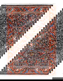 Persian fine Bidjar Hand-Knotted Rug 3'5"X 5': Persian fine Bidjar Hand-Knotted Rug 3'5"X 5' - NEW, Bidjar, Hand-Knotted, Lamb's Wool, 300 -D13661- 862.This item is part of our fine auction collection which includes many fine home accessories incl