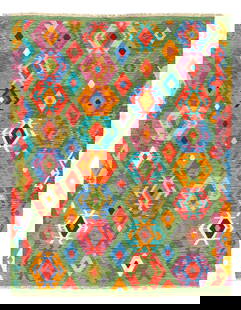 Pasargad Caucasian Tribal Style Flat Weave kilim 4'11'' X 6'3'': Pasargad Caucasian Tribal Style Flat Weave kilim 4'11'' X 6'3'' - New, Flat Weave, Hand-Knotted, Flat Weave, 300 -D14237- 862.This item is part of our fine auction collection which includes many fine
