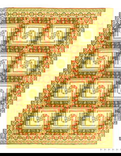 Handwoven Vintage  Needlepoint Flat Weave Rug 8'8'' X 11'7'': Handwoven Vintage Needlepoint Flat Weave Rug 8'8'' X 11'7'' - 1980, Flat Weave, Hand-Knotted, Flat Weave, 300 -D12234- 862.This item is part of our fine auction collection which includes many fine hom