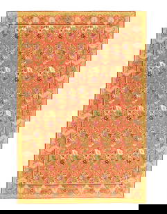 Handwoven Vintage Needlepoint Flat Weave Rug 6'7'' X 9'4'': Handwoven Vintage Needlepoint Flat Weave Rug 6'7'' X 9'4'' - 1980, Flat Weave, Hand-Knotted, Flat Weave, 300 -D12236- 862.This item is part of our fine auction collection which includes many fine home