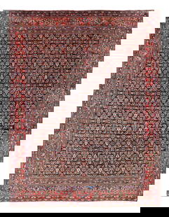 Persian Antique Hamadan rug 9'8"X 12'2": Persian Antique Hamadan rug 9'8"X 12'2" - CIRCA 1930, Hamadan, Hand-Knotted, Lamb's Wool, 300 -D13732- 862.This item is part of our fine auction collection which includes many fine home accessories in