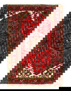Persian Vintage Hamdan  Rug -3'4'' x  5': Persian Vintage Hamdan Rug -3'4'' x 5' - Circa 1970, Hamadan, Hand-Knotted, Lamb's Wool, 300 -D11218- 862.This item is part of our fine auction collection which includes many fine home accessories inc
