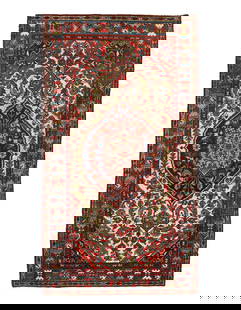 Persian antique hamdan 3'6'' X 6'7'': Persian antique hamdan 3'6'' X 6'7'' - 1950, Hamadan, Hand-Knotted, Lamb's Wool, 300 -D11743- 862.This item is part of our fine auction collection which includes many fine home accessories including a