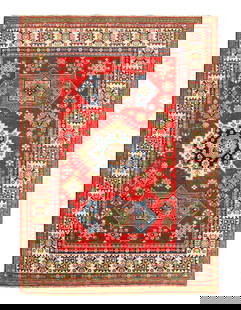 Fine Hand knotted Kazak Rug 5'7'' X 7'9'': Fine Hand knotted Kazak Rug 5'7'' X 7'9'' - New, Kazak, Hand-Knotted, Lamb's Wool, 300 -D14129- 862.This item is part of our fine auction collection which includes many fine home accessories including