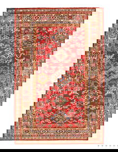Red color Super fine hand knotted kazak rug 3'11'' X 5'11'': Red color Super fine hand knotted kazak rug 3'11'' X 5'11'' - New, Kazak, Hand-Knotted, Lamb's Wool, 300 -D14075- 862.This item is part of our fine auction collection which includes many fine home acc