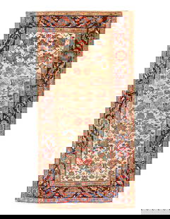 Fine Hand knotted Persian Vintage Mahal Runner 5' X 10'4'': Fine Hand knotted Persian Vintage Mahal Runner 5' X 10'4'' - 1920, Mahal, Hand-Knotted, Lamb's Wool, 300 -D14337- 862.This item is part of our fine auction collection which includes many fine home acc