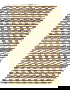 Modern Earth-tone Hand-made Wool & Bamboo Silk Indo Rug 3'X 5': Modern Earth-tone Hand-made Wool & Bamboo Silk Indo Rug 3'X 5' - NEW, Modern, Hand-Knotted, Wool & Bambooo, 300 -D09338- 862.This item is part of our fine auction collection which includes many fine h