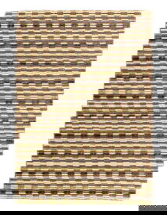 Modern Earth-tone Hand-made Bamboo Silk Indo Rug 4'x6': Modern Earth-tone Hand-made Bamboo Silk Indo Rug 4'x6' - New, Modern, Hand-Knotted, V. Silk, 300 -D09339- 862.This item is part of our fine auction collection which includes many fine home accessories