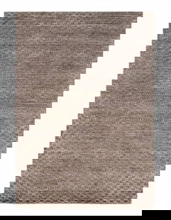 Gray Color Fine Hand Knotted Modern Rug 4'X 6': Gray Color Fine Hand Knotted Modern Rug 4'X 6' - NEW, Modern, Hand-Knotted, Lamb's Wool, 300 -D09351- 862.This item is part of our fine auction collection which includes many fine home accessories inc