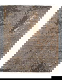 Fine Hand knotted Silk & wool Modern rug 6' X 9': Fine Hand knotted Silk & wool Modern rug 6' X 9' - New, Modern, Hand-Knotted, Wool & Silk, 300 -D10095- 862.This item is part of our fine auction collection which includes many fine home accessories i